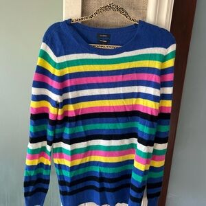 Halogen Multicolor Striped Crewneck Sweater